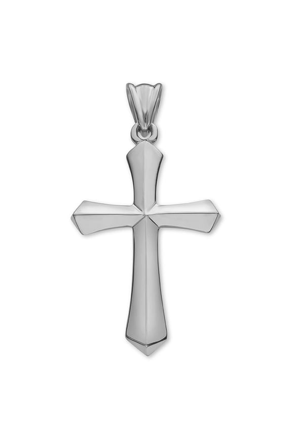 Platinum Sword of the Spirit Cross Pendant Necklace