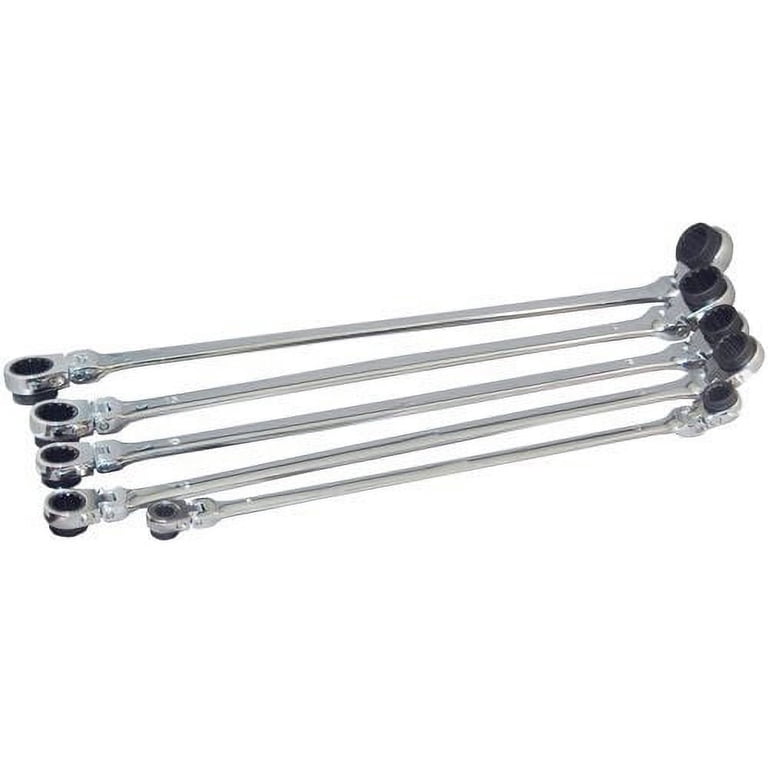 Platinum Tech 5-Piece 10 Metric XL Ratcheting Wrench Set with Gear