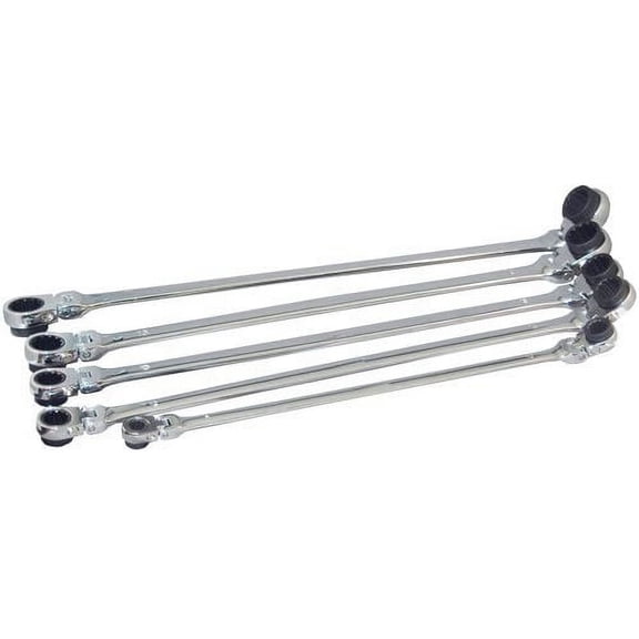 Platinum Tools 99650 XL Metric Ratcheting Wrench Set, 3.8 lb, 21 x 9 x 4", 5 Piece