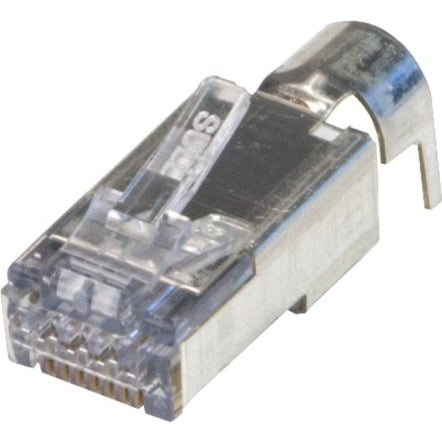 Platinum Tools 100027C ezEX48 Shielded CAT6A Connector, External Ground, Pack of 25
