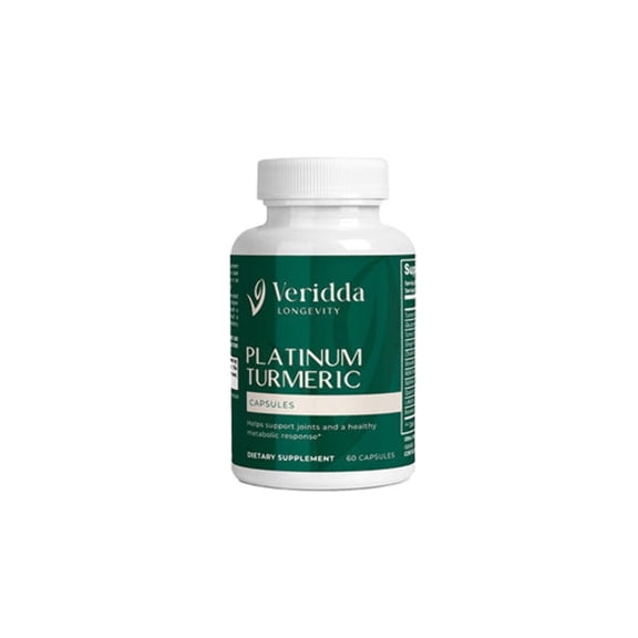 Veridda Longevity Platinum Turmeric Blend - with Glucosamine and Boswellia