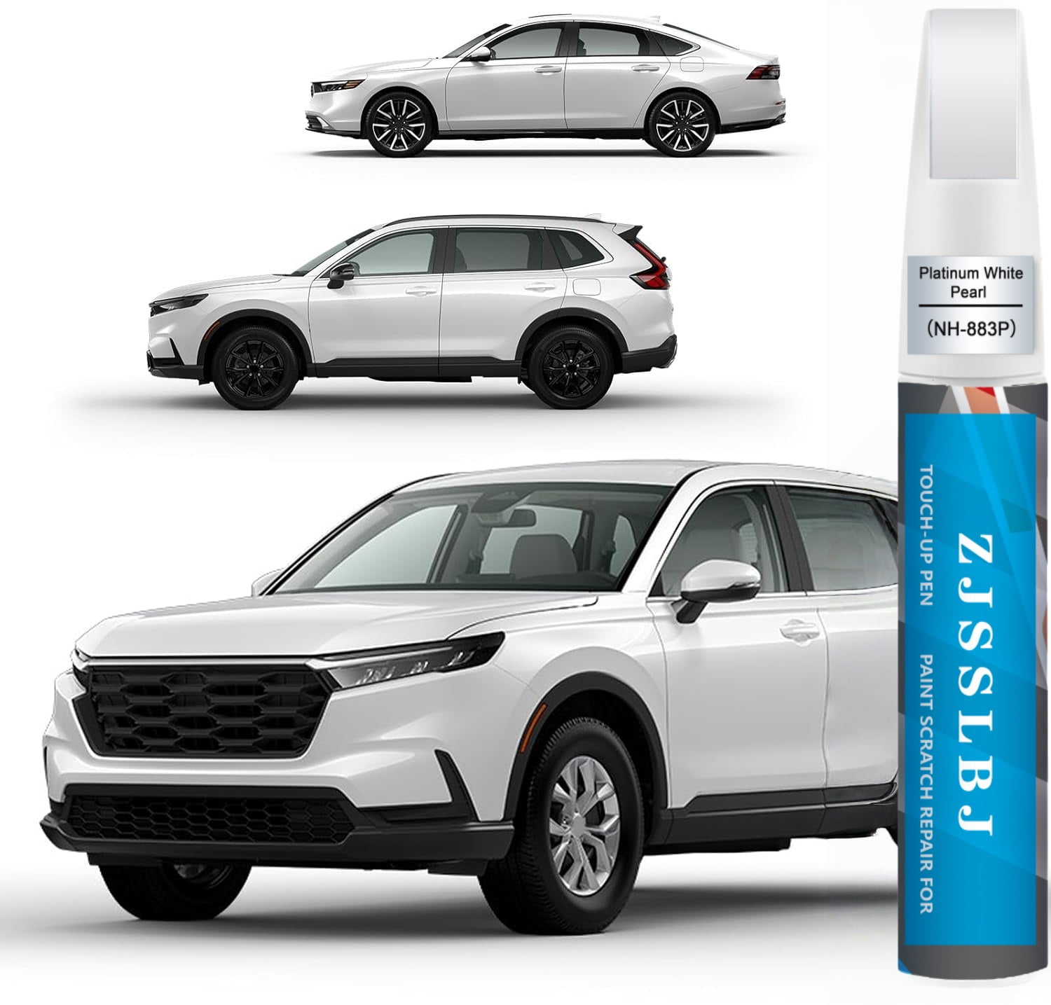 Platinum White Pearl(NH-883P) Touch Up Paint Compatible with Honda, Car Paint Pen Scratch Repair Two-In-One Touch Up Paint, Premium Car Scratch Remover for Deep Scratches