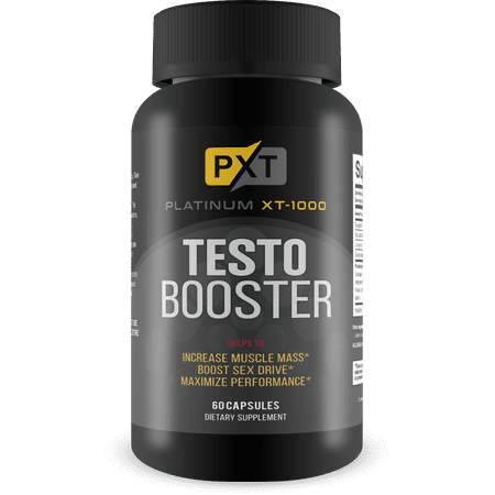 Platinum XT-1000 - Testo Booster - Naturally Increase Free Testosterone - Build Lean Muscle - Lose Weight - Improve Performance - 60 Capsules