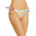 thumbnail image 1 of Platinum inspired by Solange Ferrarini Crochet Trim Side Tie Bikini Bottom, Multi, Large, 1 of 1