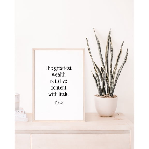 Plato Quote, Inspirational Wall Art, Quote Wall Art, Bedroom Wall Decor, Typography Poster Home Decor Poster, Unframed Poster Size 8x12