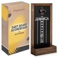 thumbnail image 1 of Platoon Dart Scoreboard & Holder Wall Mount with Bottle Opener - Wood Chalkboard Dart Board Game Room Accessories & Decor for Man Cave Dartboard Cabinet, Storage, 1 of 7