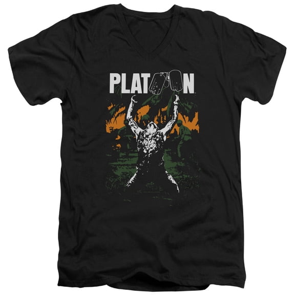 Platoon - Graphic - Slim Fit V Neck Shirt - Medium