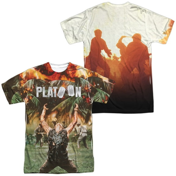 Platoon Key Art Unisex Adult Sublimated Costume T Shirt (Front/Back), 3X-Large Multicolor