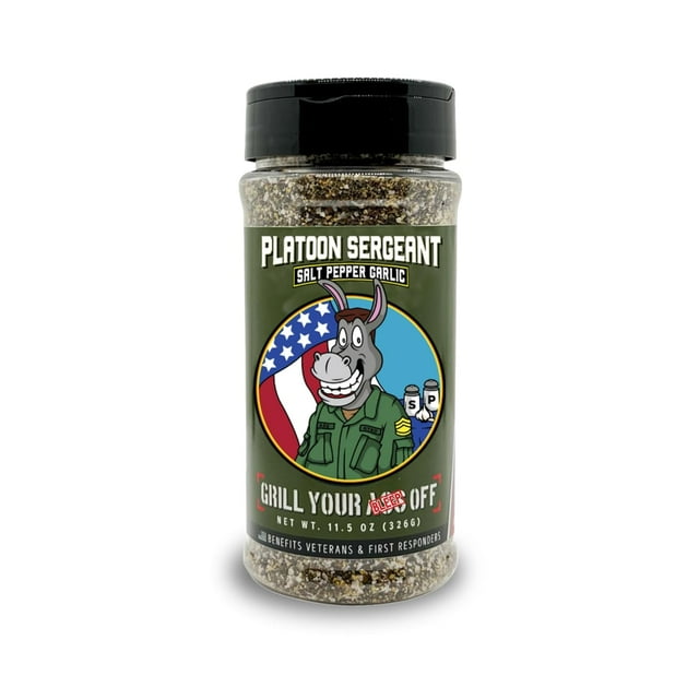 Platoon Sergeant Garlic Salt by As BBQ & Seasoning for , Steak, Burgers, Pork & Chicken Dry
