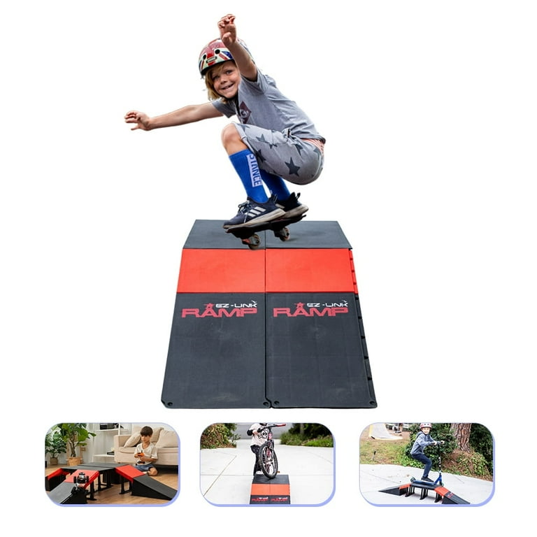 Platports EZ-Link Mini Ramp - Skateboard Jumping Toy for Kids, BMX