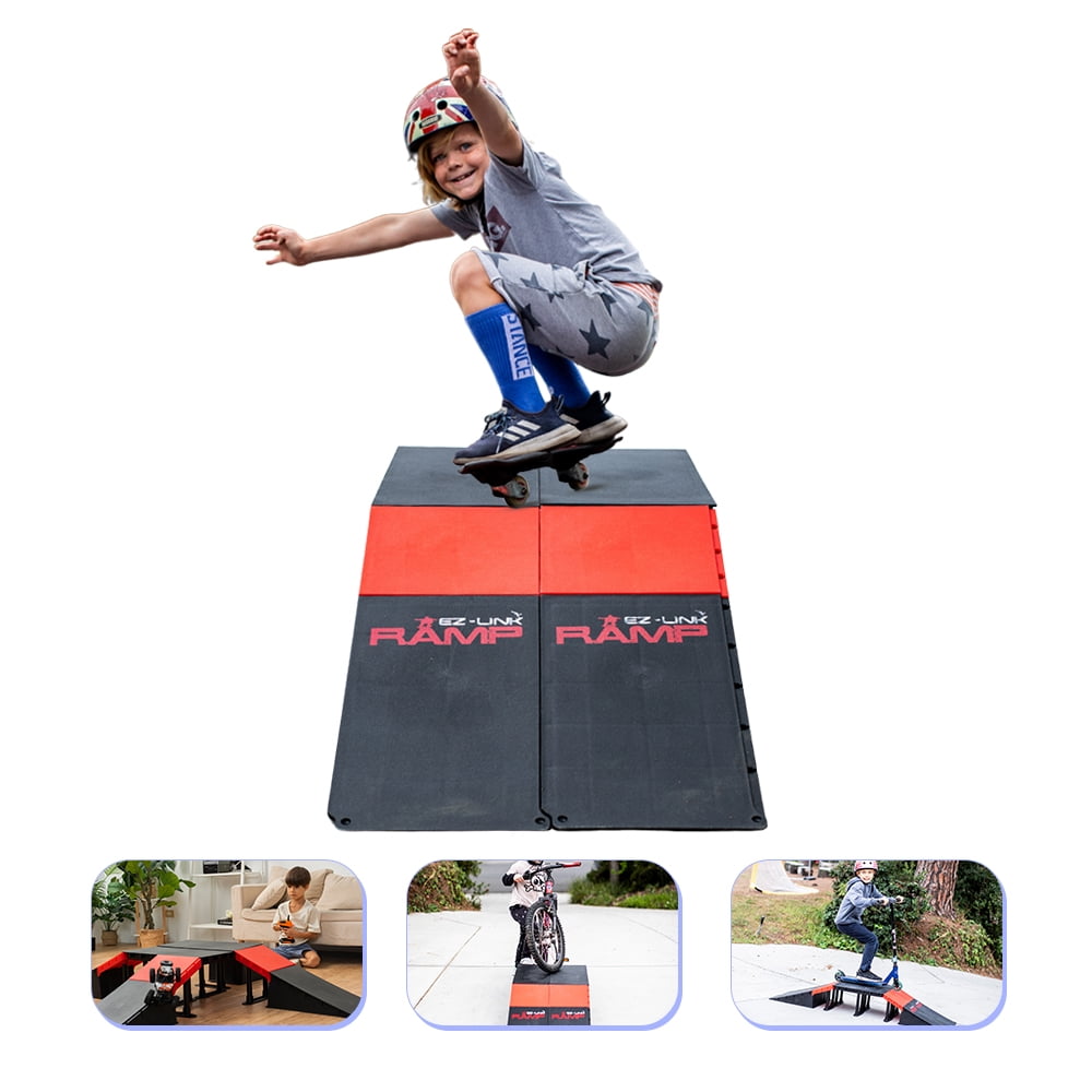 Platports EZ-Link Mini Ramp - Skateboard Jumping Toy for