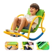 Platports Kid Rocking Lounge Chair - Powder-Coated Metal Rocking Chair - Yellow