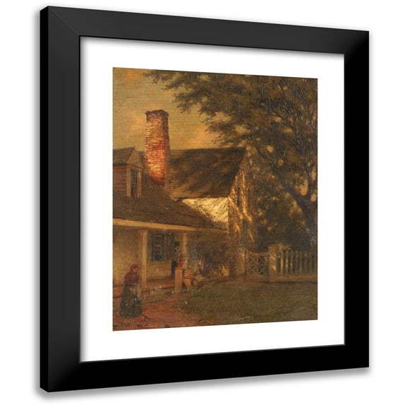 Platt Powell Ryder 12x14 Black Modern Framed Museum Art Print Titled - Feeding the Birds