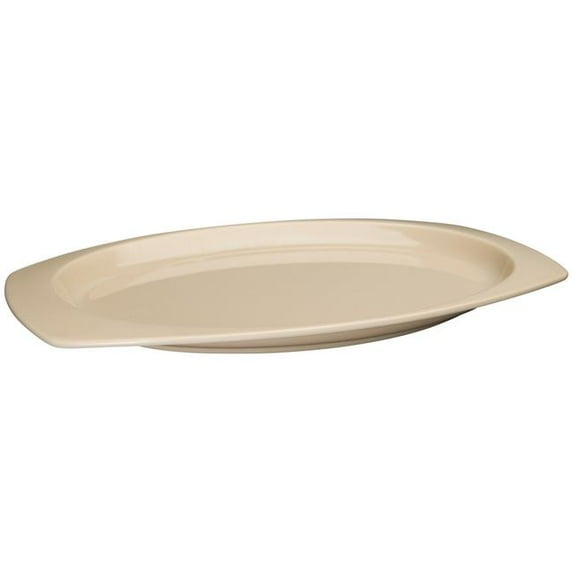 Winco MMPT-117 Melamine 11.5 x 7.5 in. Rectangular Platters - Tan