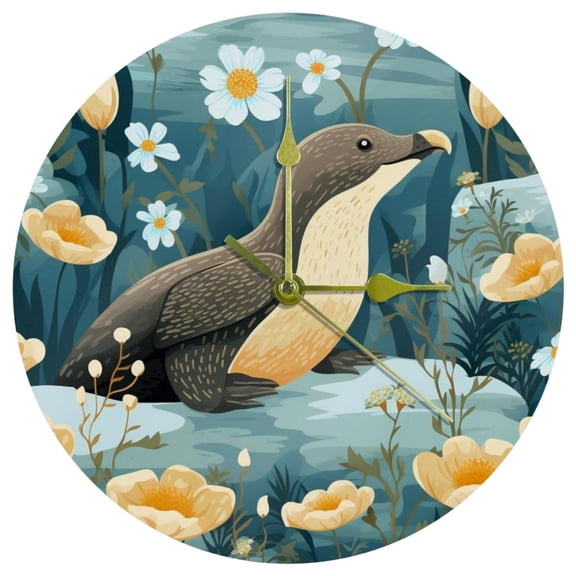 Platypus Acrylic Circular Wall Clock - Modern Design, Silent Sweep Movement, Battery Operated - Stylish Home Decor - 12 Inch Diameter