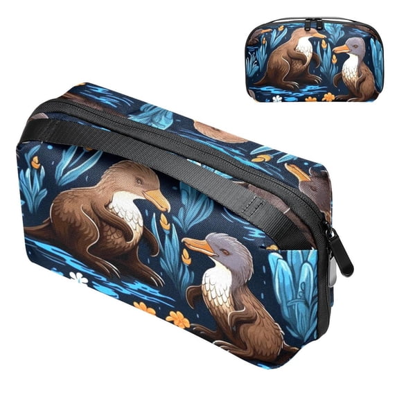 Platypus Charger Case USB Organizer Wire Cord Travel Organizer Cord Case, Oxford Cloth Waterproof Electronics Digital Storage Bag, 5.9x9.44x3.14 in.