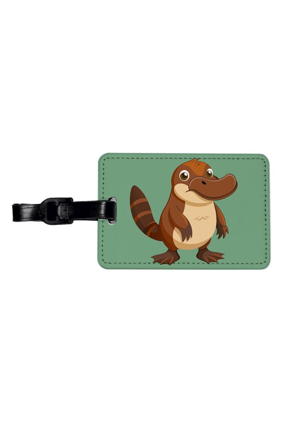 Platypus Cute Faux Leather Travel Luggage Tag
