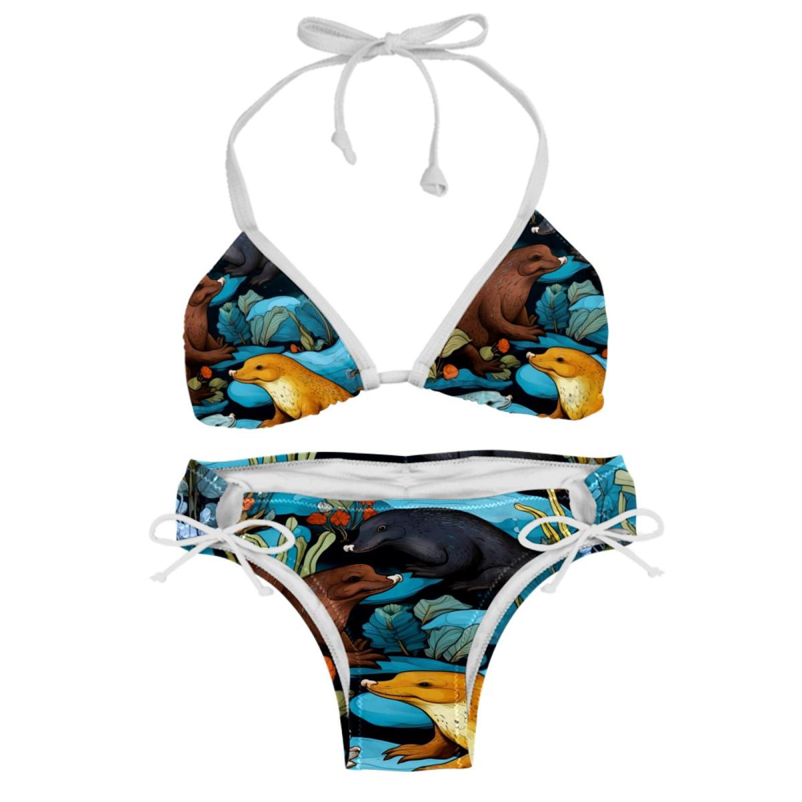 Platypus Detachable Sponge Adjustable Strap Bikini Set 2-Pack for ...