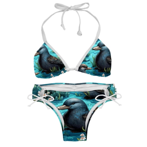 Platypus Detachable Sponge Adjustable Strap Bikini Set Two-Pack - Ideal for Beach & Pool Parties