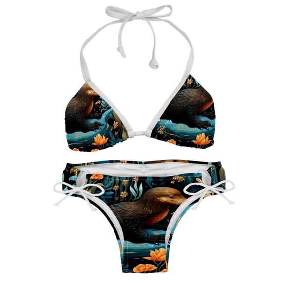Platypus Detachable Sponge Adjustable Strap Bikini Set Two-Pack - Swim Suit Swimsuits One-Piece Swimsuits