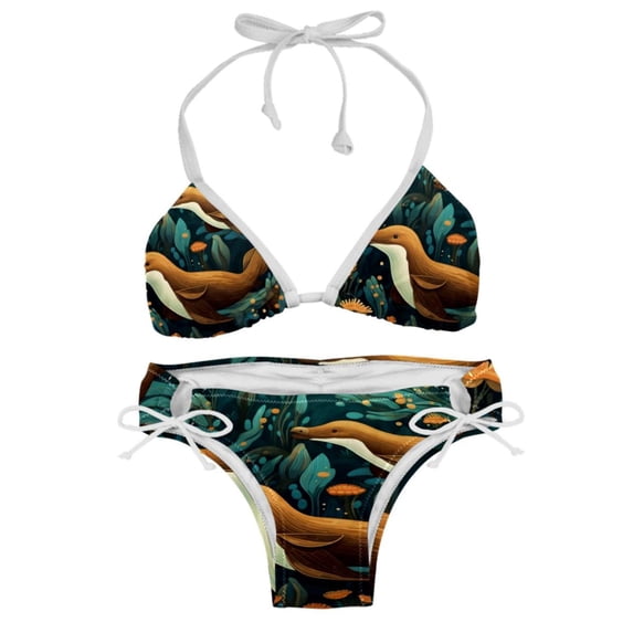 Platypus Detachable Sponge Adjustable Strap Bikini Set Two-Pack Swimsuit Swim Suit - Beach Pool Vacation Club