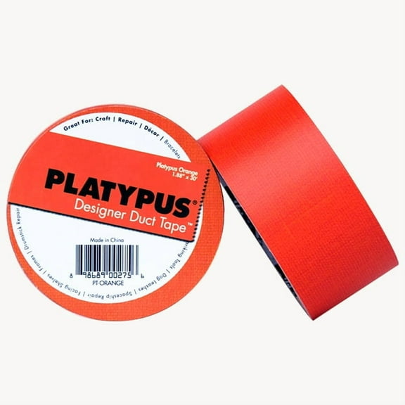 Platypus Duct Tape [Overstock] (Designer): 2 in. (48mm actual) x 32 ft. (Orange Linen)