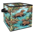 thumbnail image 1 of Platypus Foldable Toy Box Storage Baskets with Handle, 10.8"x10.5"x10.6", Large Capacity Organizer Bins, 1 of 6