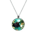 thumbnail image 1 of Platypus Glass Design Circular Pendant Women's Necklace, 1 of 5