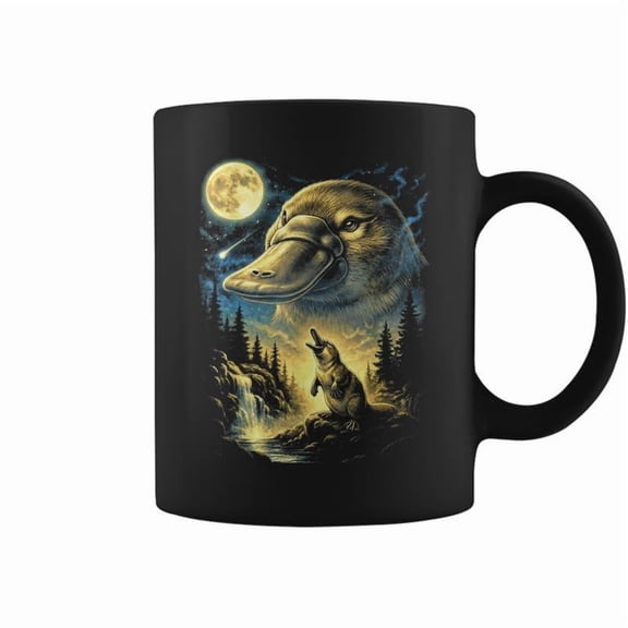 Platypus Howling To The Moon Meme 90S Platypus Coffee Mugs