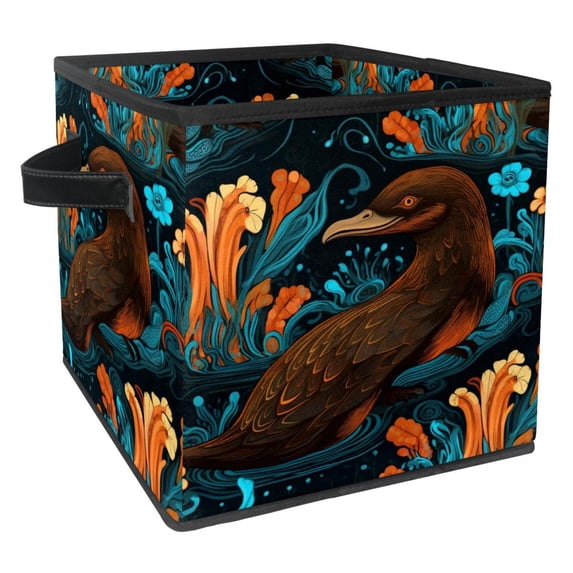 Platypus Large Capacity Foldable Storage Basket with Handle 10.8"x10.5"x10.6" - Storage Bins, Storage Bin, Storage Box