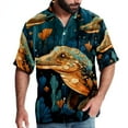 thumbnail image 1 of Platypus Men's Casual Poplin Button Down Short Sleeve Hawaiian Beach Shirt, 1 of 6