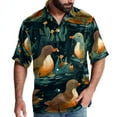 thumbnail image 1 of Platypus Men's Casual Poplin Button Down Short Sleeve Shirts for Summer Beach - Unisex, 1 of 6