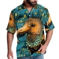 thumbnail image 1 of Platypus Men's Short Sleeve Shirts, Casual, Printed, Button Down Short, Summer Beach Shirts, Unisex, 1 of 6
