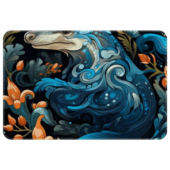 Platypus Non-Slip Polyester Chair Mat - Machine Washable Door Mats and Rugs