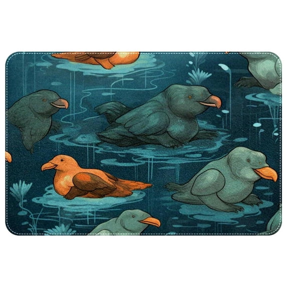 Platypus Non-Slip Polyester Outdoor Carpet Bath Rug Door Mat - Machine Washable