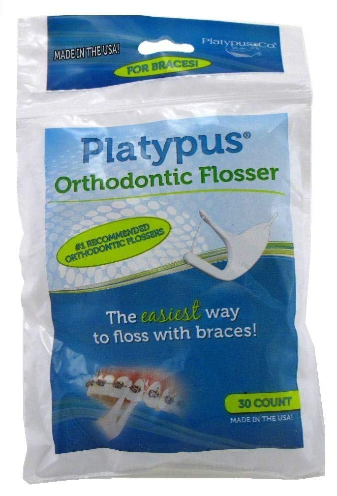 Platypus Ortho Dental Flosser for Teeth with Braces, 30 Count