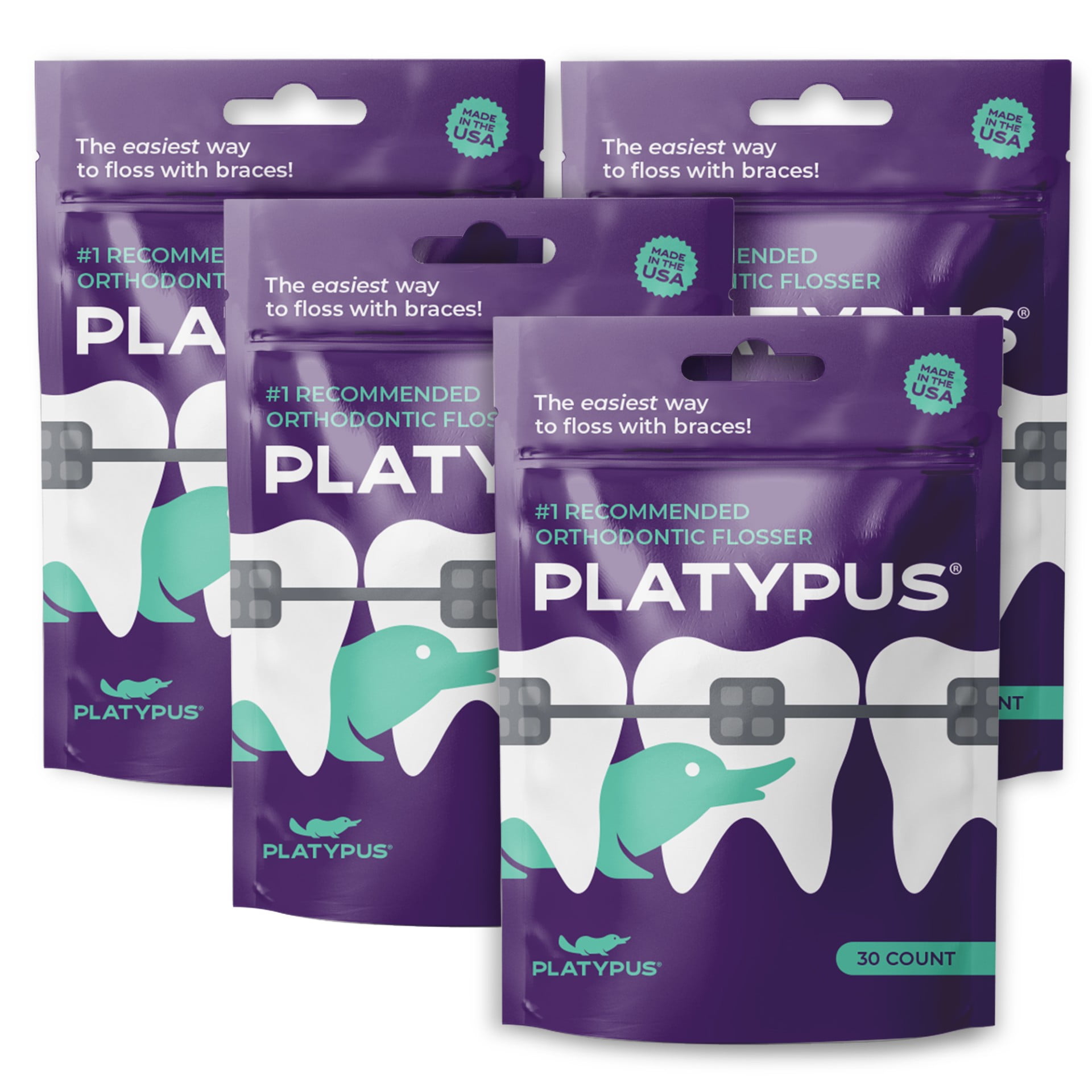 Platypus Orthodontic Flosser, 30 ea (Pack of 4)