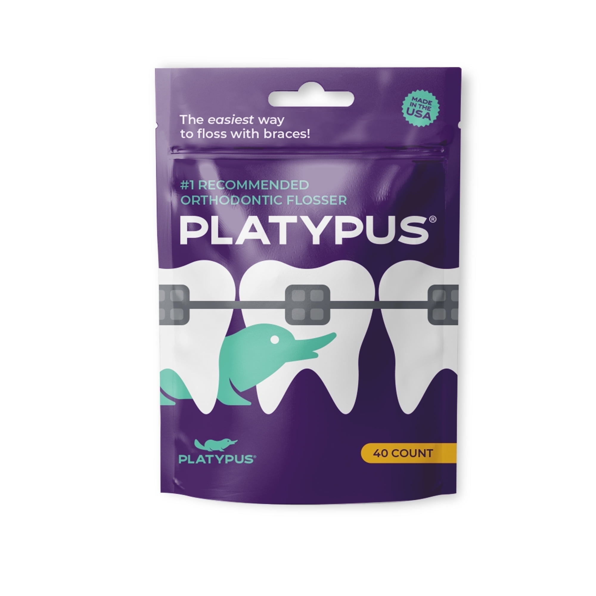 Platypus Orthodontic Flossers, 40 ct