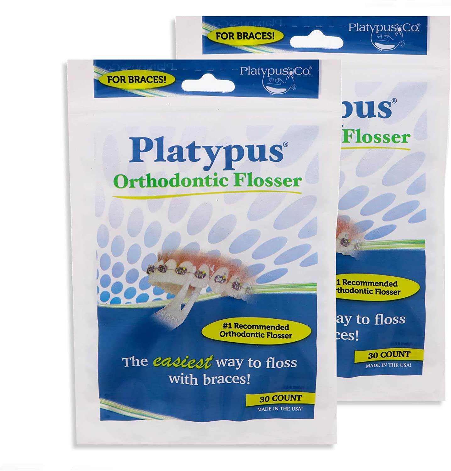 Platypus Orthodontic Flossers for Braces, Dental Floss Picks for Braces