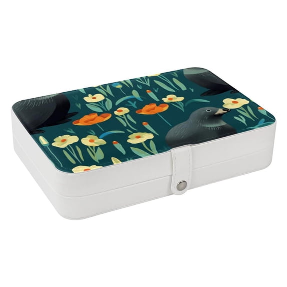 Platypus PU Leather Jewelry Box with Removable Compartment and Necklace Holder - Portable Jewelry Display Case for Jewelry Boxes