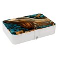 thumbnail image 1 of Platypus Portable PU Leather Earring Holder Storage Box Display Case with Removable Compartment, 1 of 1