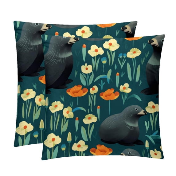 Platypus Set with Unique CoversPatterns - 2 Pack Decorative Pillows for Bed - Includes Pillow Inserts - Available in 16x16, 18x18, 20x20 Inches for Any Occasion