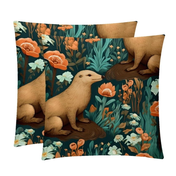 Platypus Set with Unique Patterns - 16x16, 18x18, 20x20 Inches - Set of 2 for Living Room, Bedroom, and Office - Includes Throw Pillow Inserts and Chair