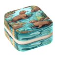 thumbnail image 1 of Platypus Square Portable Jewelry Box Organizer for Rings, Earrings, Necklaces, Bracelets - Travel Must-Have for Girls and Women, 1 of 6