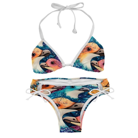 Platypus Swimsuit Bikini Set with Detachable Sponge and Adjustable Strap, Two-Pack for Swimming Pool and Beach Parties