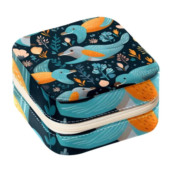 Platypus Travel Portable Square Jewelry Display Case: Storage Solution for Rings, Earrings, Necklaces, Bracelets, and More! Ideal for Girls and Women: Jewelry Stand, Display, and Box in One