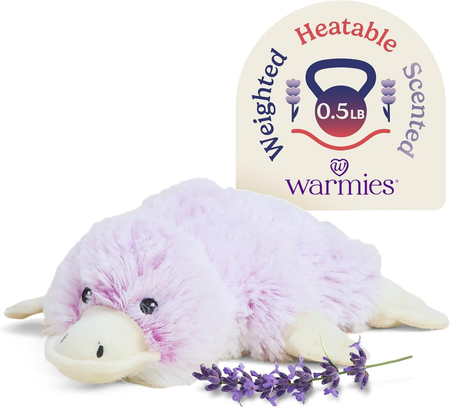 warmies Junior 9&rdquo; Platypus Stuffed Animal, Microwavable Heated Plushies and Weighted Soft Plush Toys