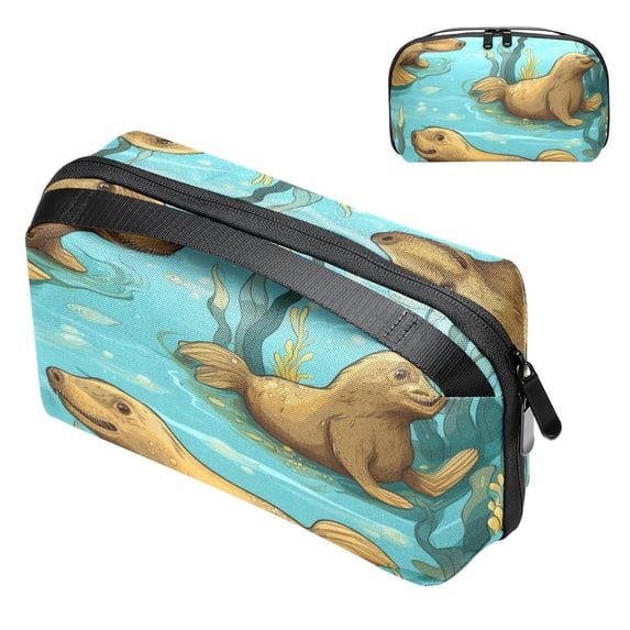 Platypus Waterproof Oxford Fabric Charger Case with Charger Pouch, Cable Organizer, and Cord & Cable Organizer- Digital Travel Bag- 5.9x9.44x3.14 in