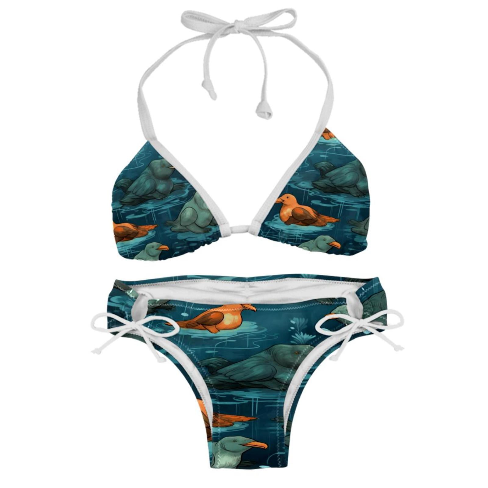 Platypus Women's Swim Suit Bikini Set with Detachable Sponge and ...