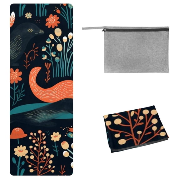 Platypus Yoga Towels with Storage Bag, 72.8"x26.8", Suitable for Yoga, Pilates, Fitness, Etc. Gym Towels for Workout, Towel Yoga Blanket, Microfiber Yoga Towel for Men/Women